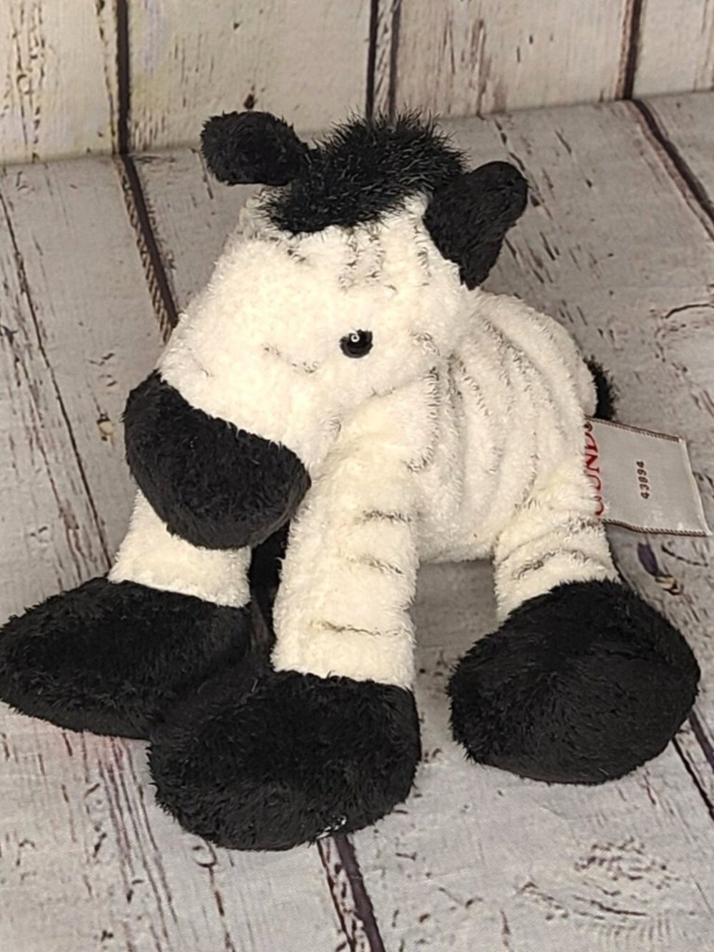 6" Vintage Mini Gund Zeek Zebra Beanbag Plush Floppy Girl Scouts Stuffed Animal
